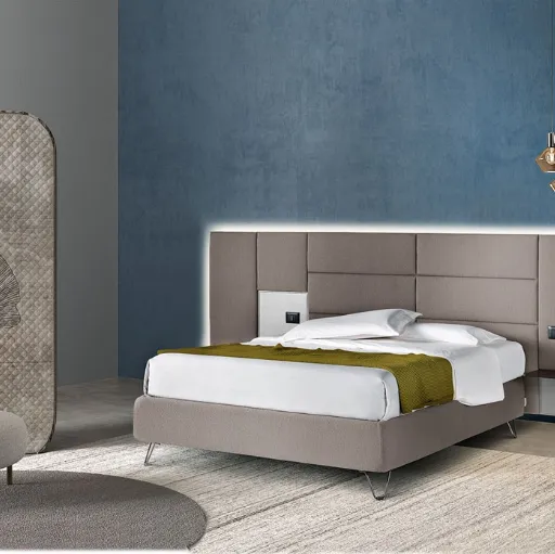 Letto Boiserie Smooth & Stitched di Cosmo Letti