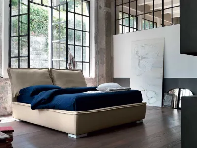 Letto in tessuto con testiera Sandy di Bontempi Letti Design