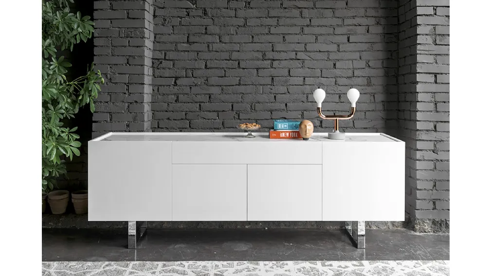 Madia Horizon in laccato Bianco di Calligaris